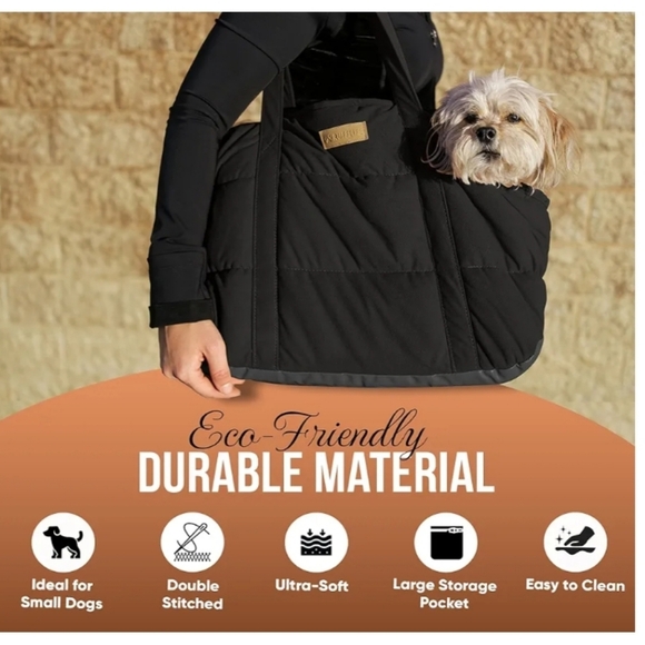 Black Pet Carrier Sling Bag NEW - Picture 2 of 12